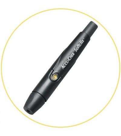 Accu-Chek Softclix Lanzettengerät, schwarz inkl. 25 Lanzetten