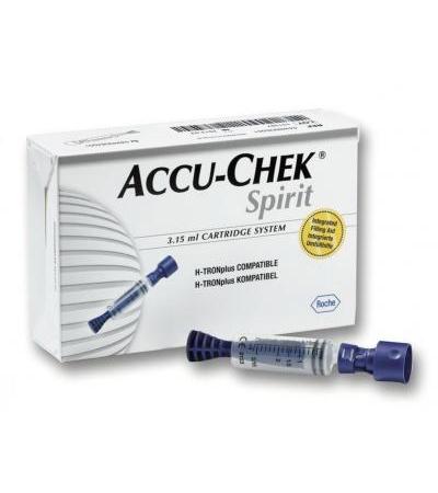 Accu-Chek Spirit 3,15 ml Ampullensystem mit integrierter Umfüllhilfe, 5 Stück