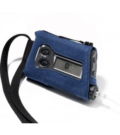 Alcantara-Schutzhülle blau 1 Stück für Accu-Chek Spirit / Spirit Combo