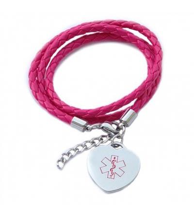 Armband Sola Leder pink