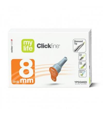 mylife Clickfine 8mm x 31G mit DiamondTip 100 Stück