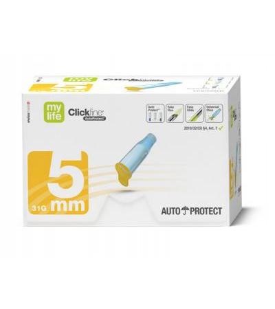 mylife Clickfine Autoprotect 31G 5mm 100 Stück