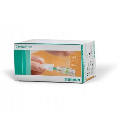 Omnican fine Penkanülen 31G 8mm x 0,25mm 100 Stück