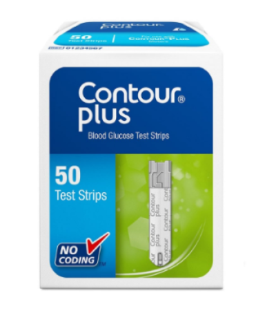 Contour Plus - 50 Blood Glucose Test Strips