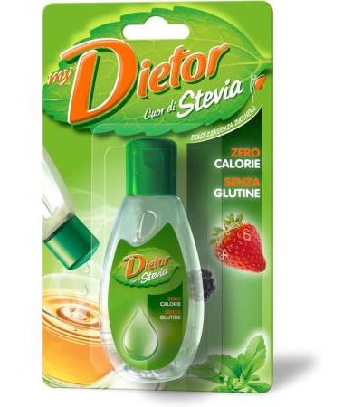 Dietor - MyDietor Heart of Stevia Natural Liquid Sweetener with Stevia Extract 0 kcal, Gluten Free - 50 ml Blister Pack